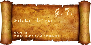 Geleta Tímea névjegykártya